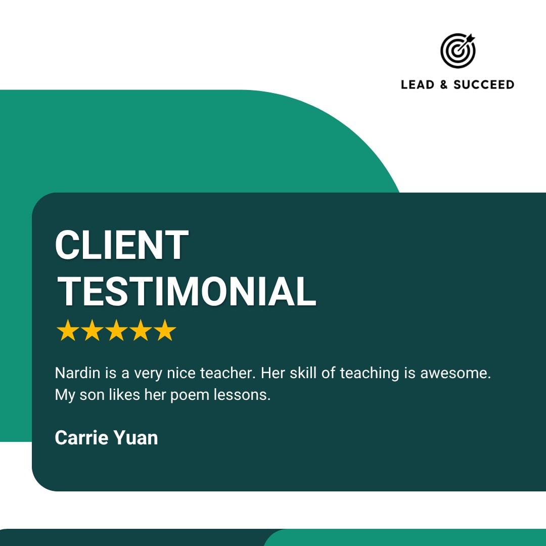 Parent testimonial from Carrie Yuan