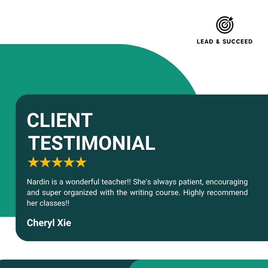 Parent testimonial from Cheryl Xie