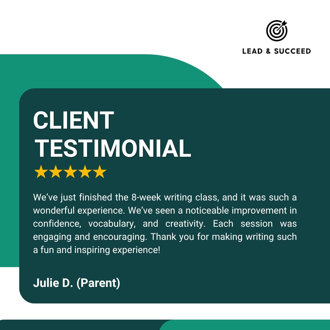 Parent testimonial from Julie D