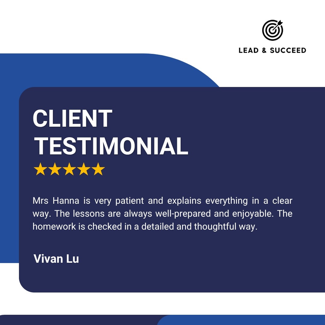 Parent testimonial from Vivan Lu
